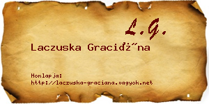 Laczuska Graciána névjegykártya